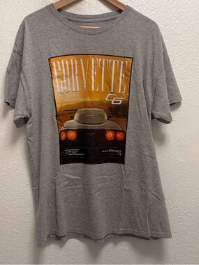 GM Corvette C6 T-shirt Men’s Size Large Grey Short Sleeve Tee